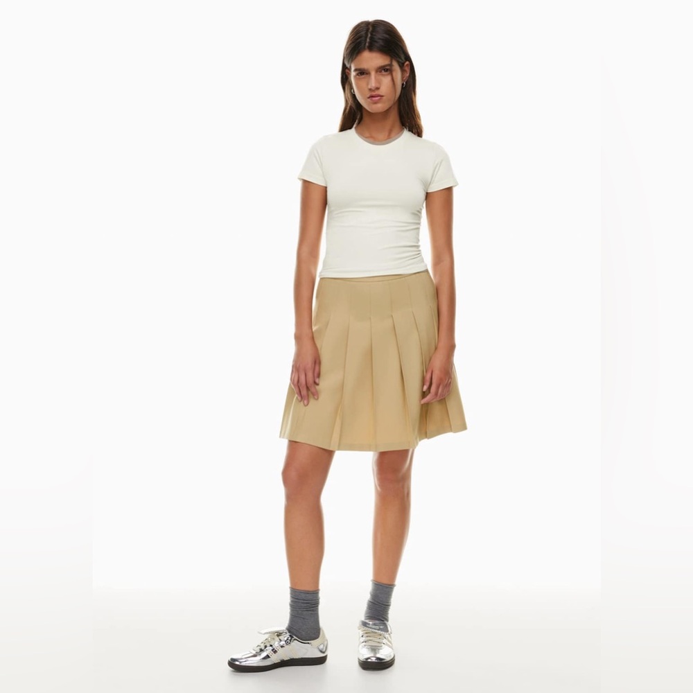 Sunday Best OLIVE KNEE PLEATED SKIRT